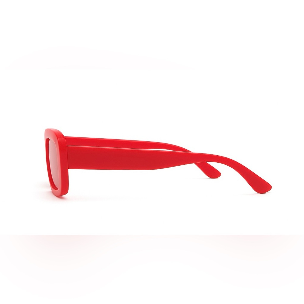 Red Rectangular Sunglasses - Picture 3 of 3